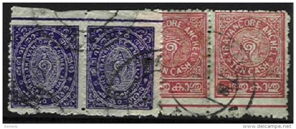 INDIA, TRAVANCORE, Yv 4, 14: SG 4, 27, Used, F/VF - Travancore