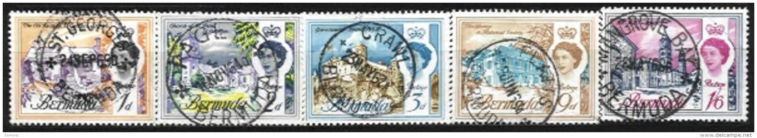 BERMUDA, Yv 163/5, 170, 173, Used, F/VF, Cat. &euro; 8,00 - Bermudes