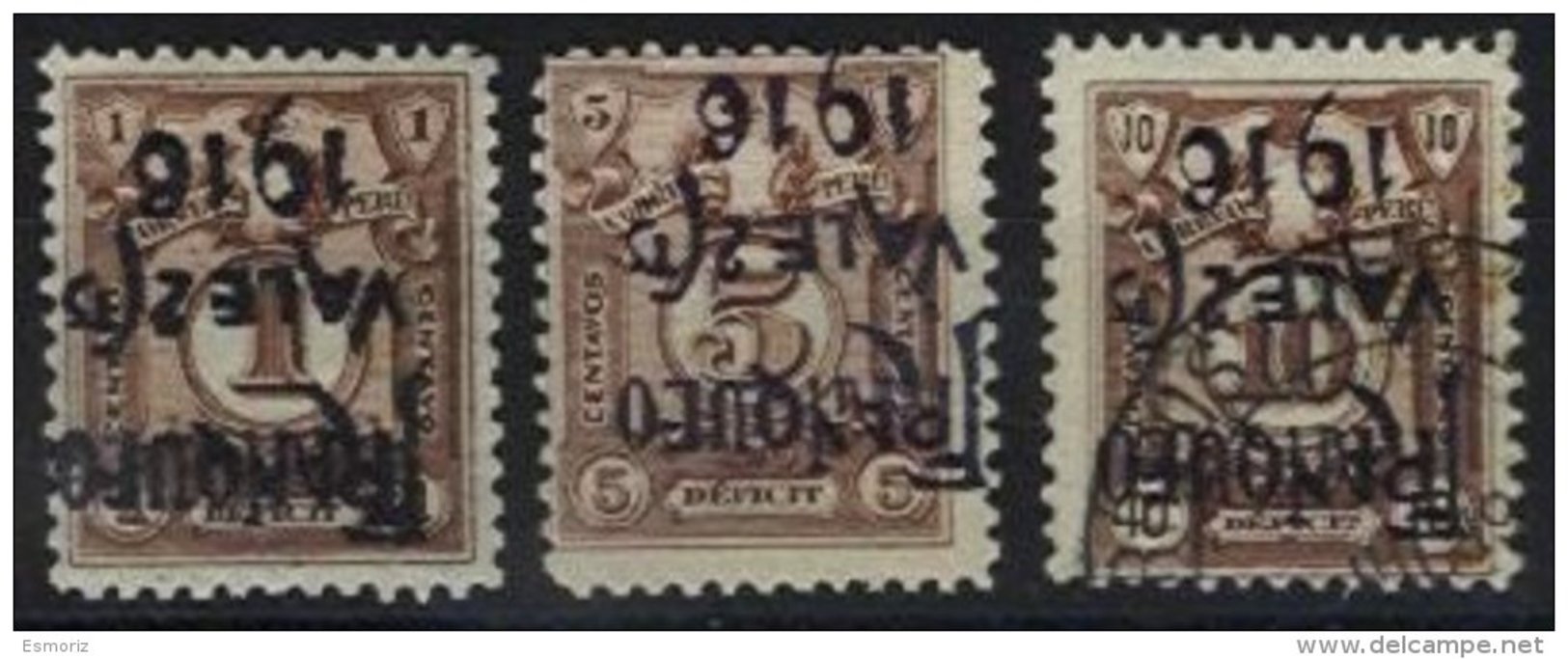 PERU, Yv 171/3, */o M/U, F/VF, Cat. &euro; 15,00 - Pérou