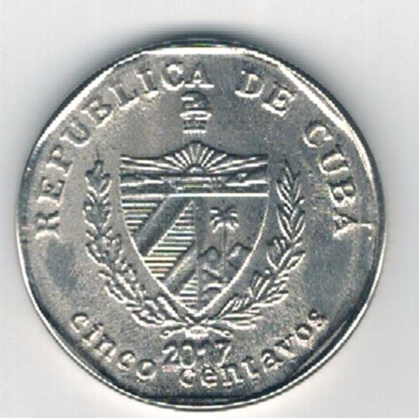 Cuba 5 Centavos  Convertibles 2017, AUNC/UNC, No Paypal For This Kind Of Item.  FREE SHIP. TO USA. - Cuba