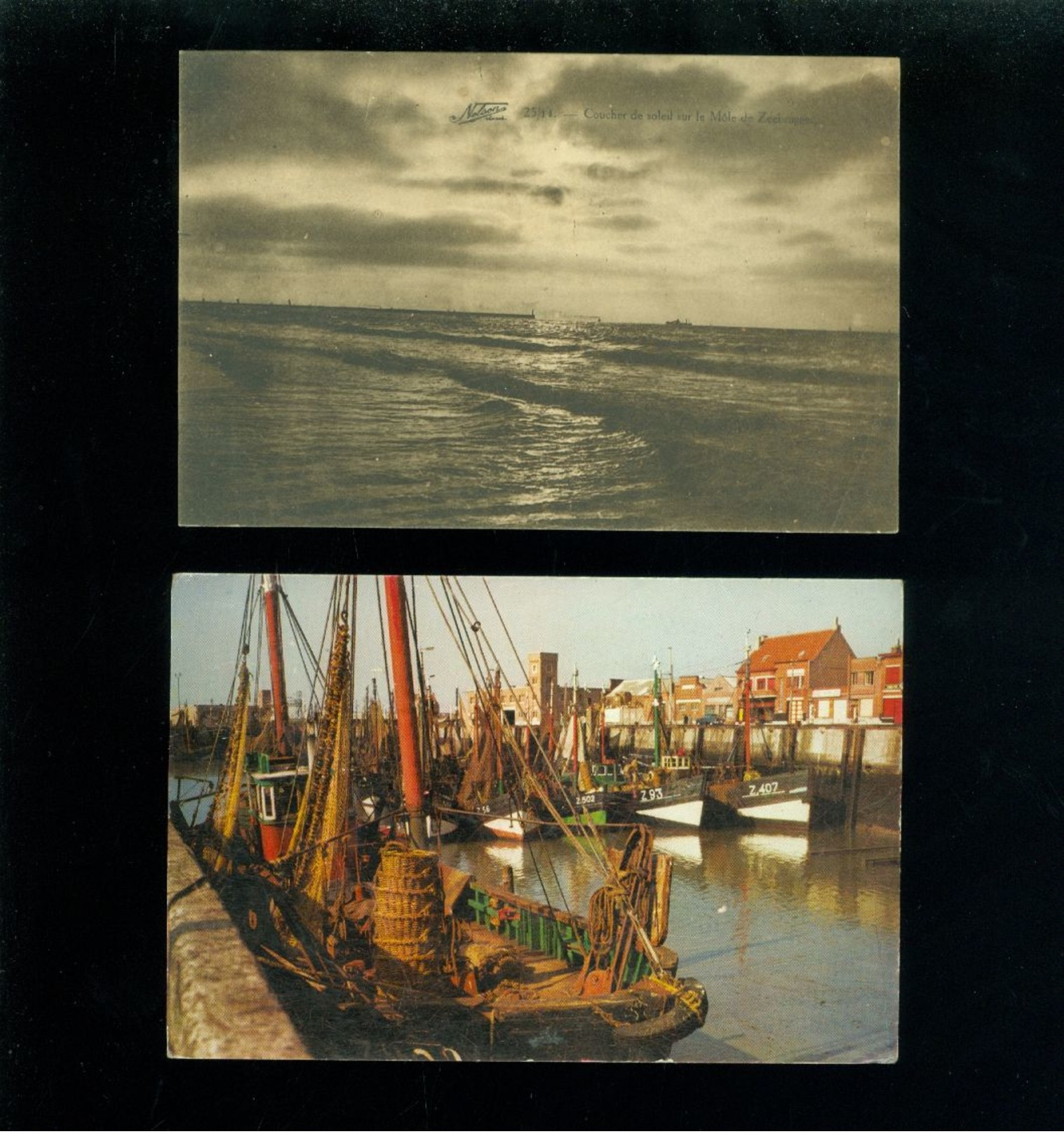 Lot de 60 cartes postales de Belgique Zeebrugge + ruines guerre Lot van 60 postkaarten van België + ruinen oorlog  kust