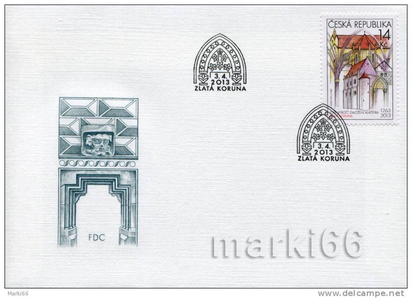 Czech Republic - 2013 - Beauties Of Our Country - 750th Anniversary Of Zlata Koruna Monastery - FDC - FDC