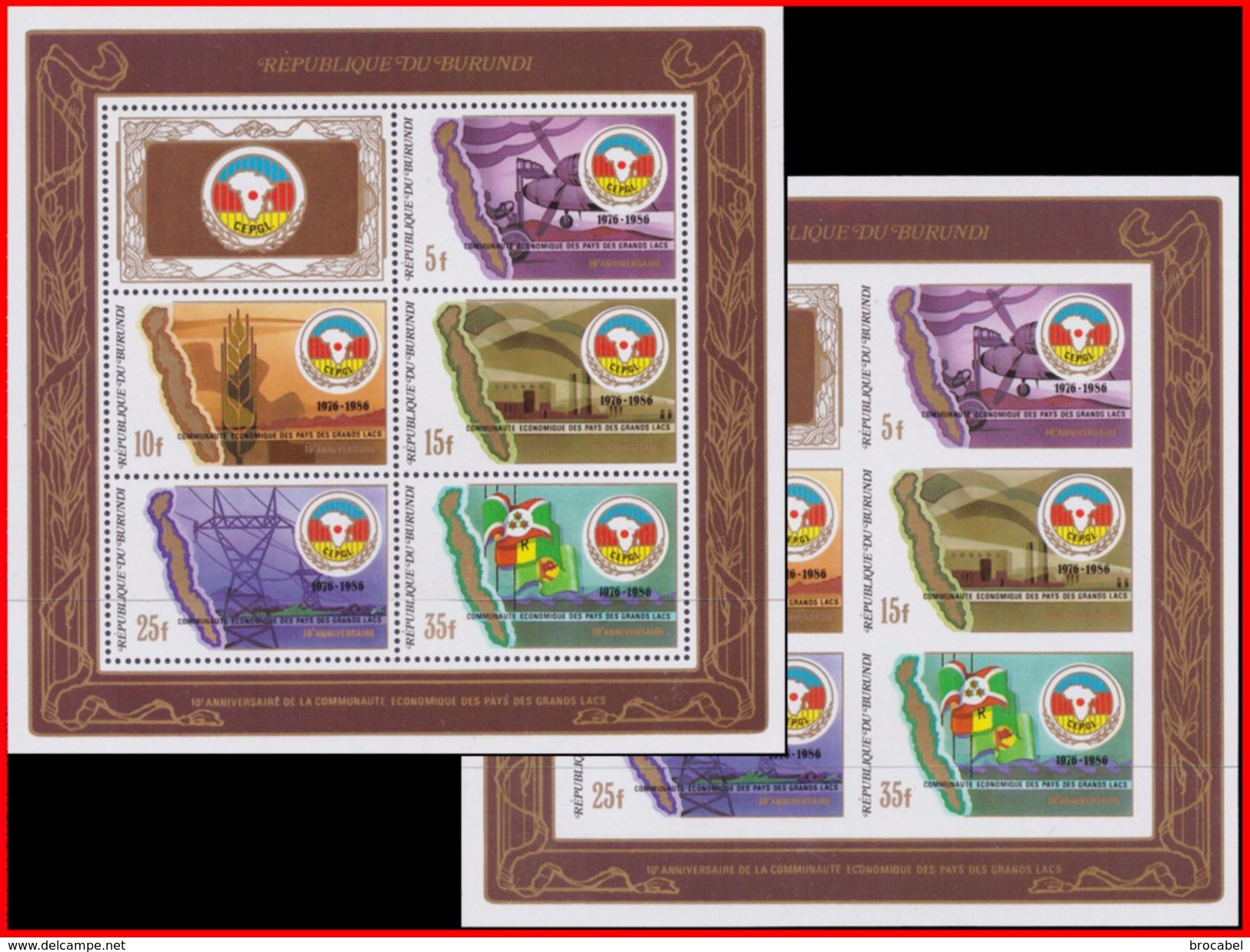 Burundi BL 0123/123A**  Pays Des Grands Lacs  MNH - Neufs