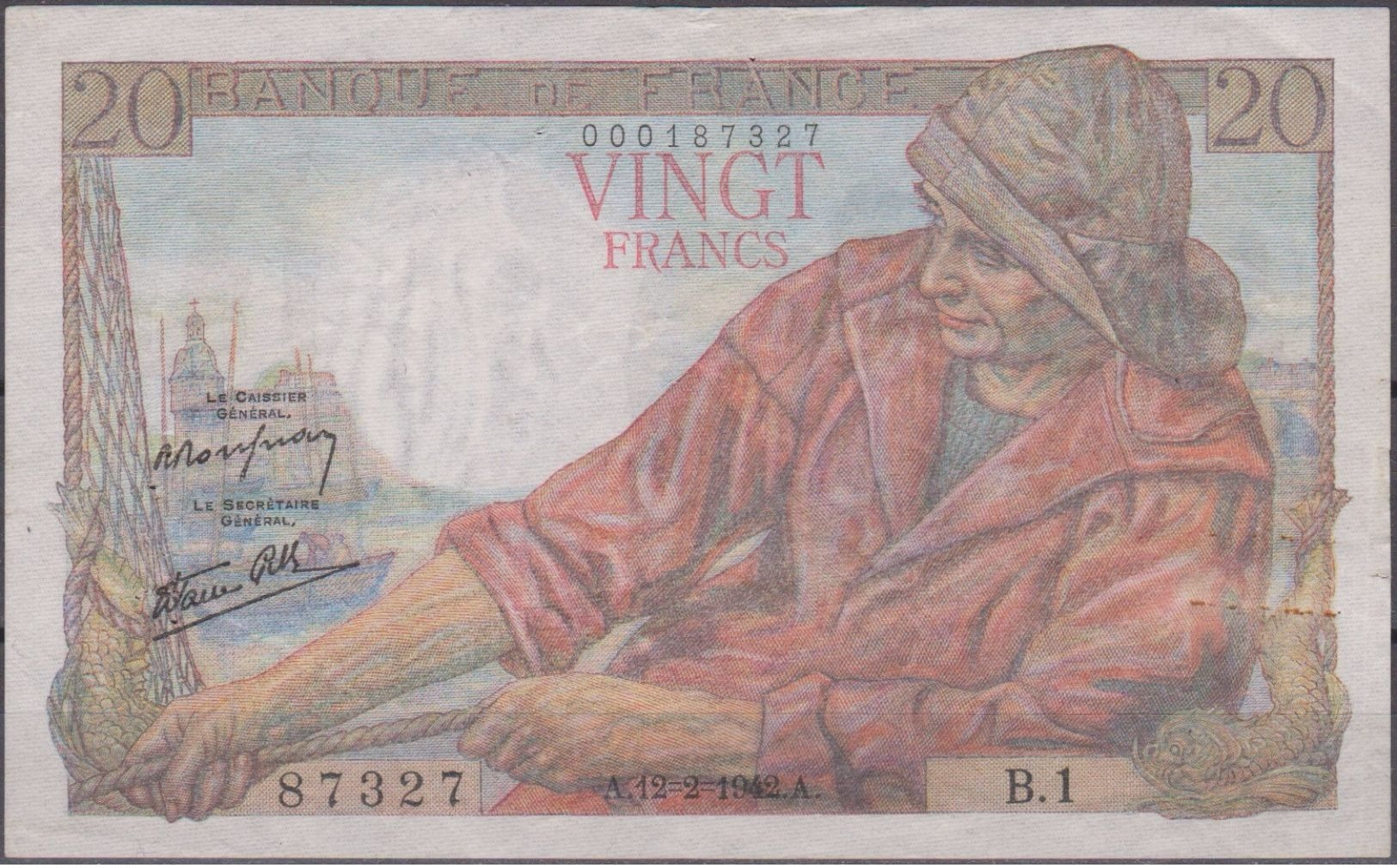 Billet 20 Francs Pêcheur / Alpha B.1 / TTB + - 20 F 1942-1950 ''Pêcheur''