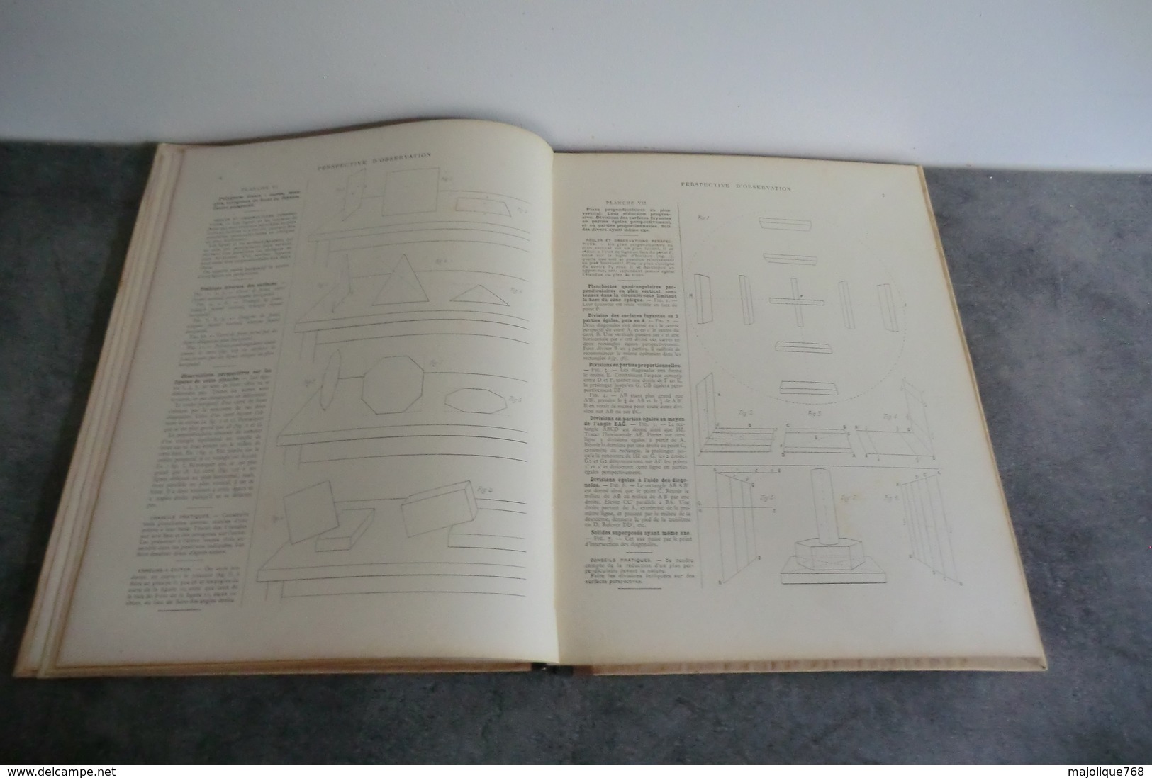 Perspective D'observation Cours Aubert & Watelet - Librairie Armand Colin Paris 1900 - - Über 18