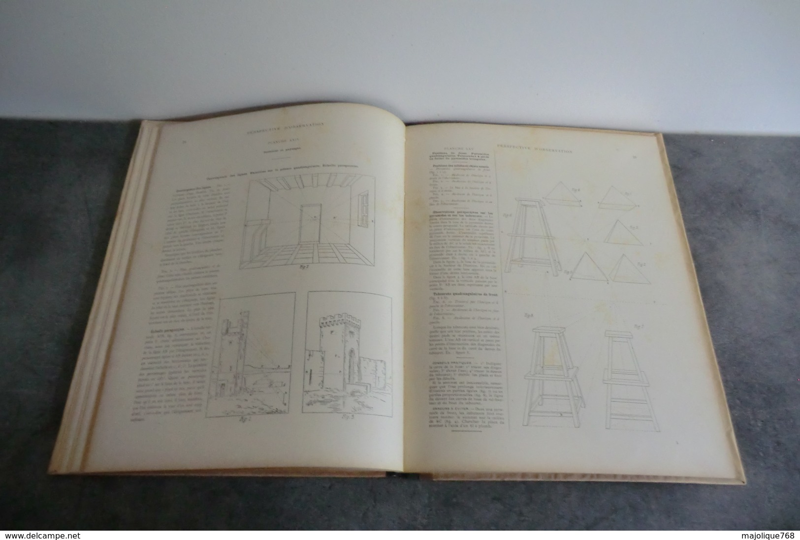 Perspective D'observation Cours Aubert & Watelet - Librairie Armand Colin Paris 1900 - - 18 Ans Et Plus