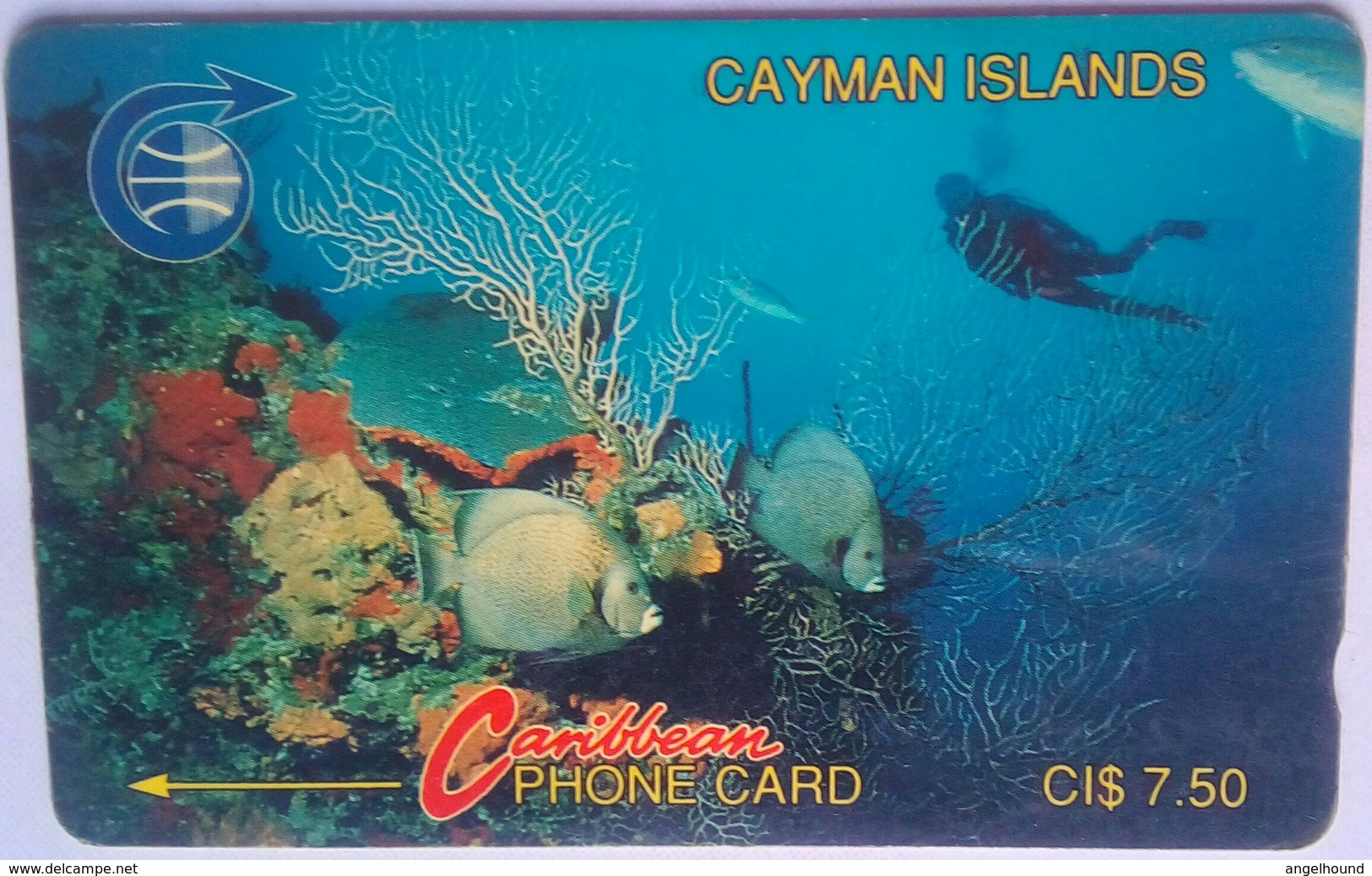 Cayman Islands 3CCIA  CI$7.50 " Diver In Reef " - Iles Cayman