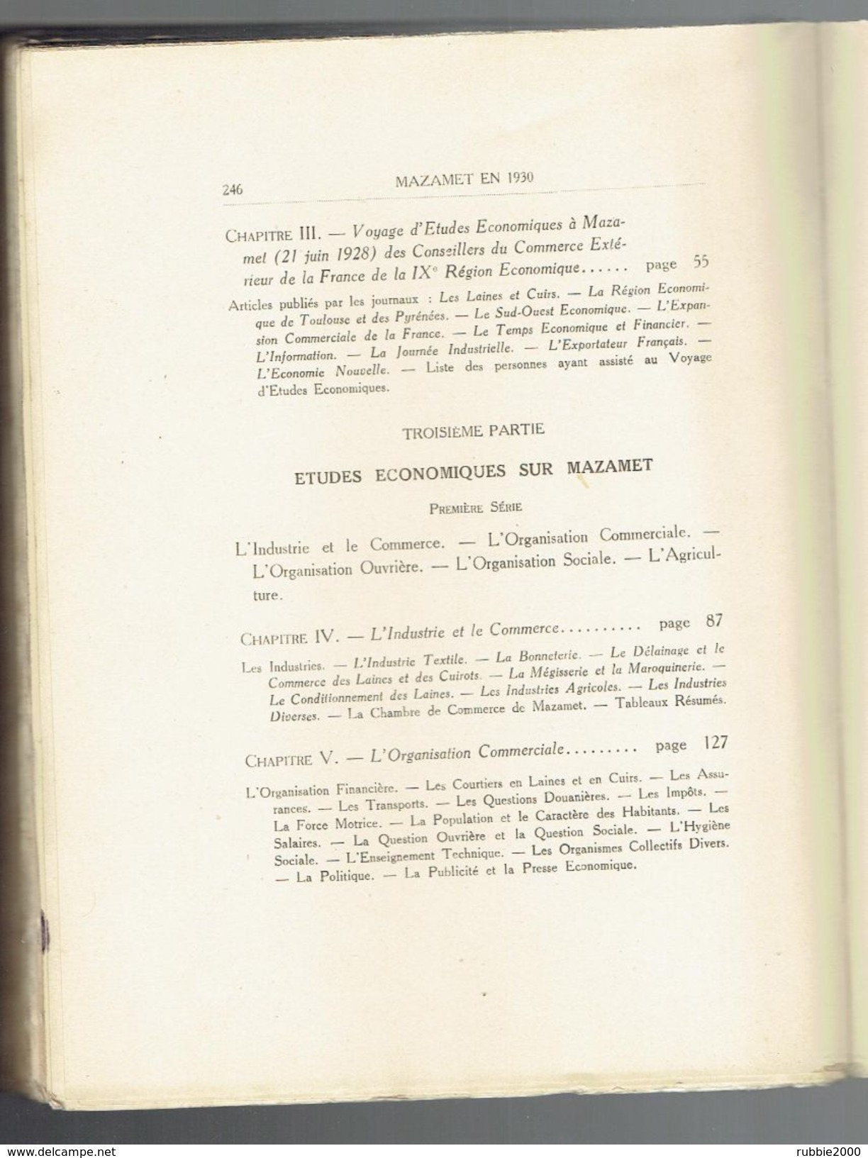 MAZAMET EN 1930 PAR CORMOULS HOULES ENVOI DE L AUTEUR CENTRE D ACTIVITE ECONOMIQUE DU MIDI DE LA FRANCE TARN - Midi-Pyrénées