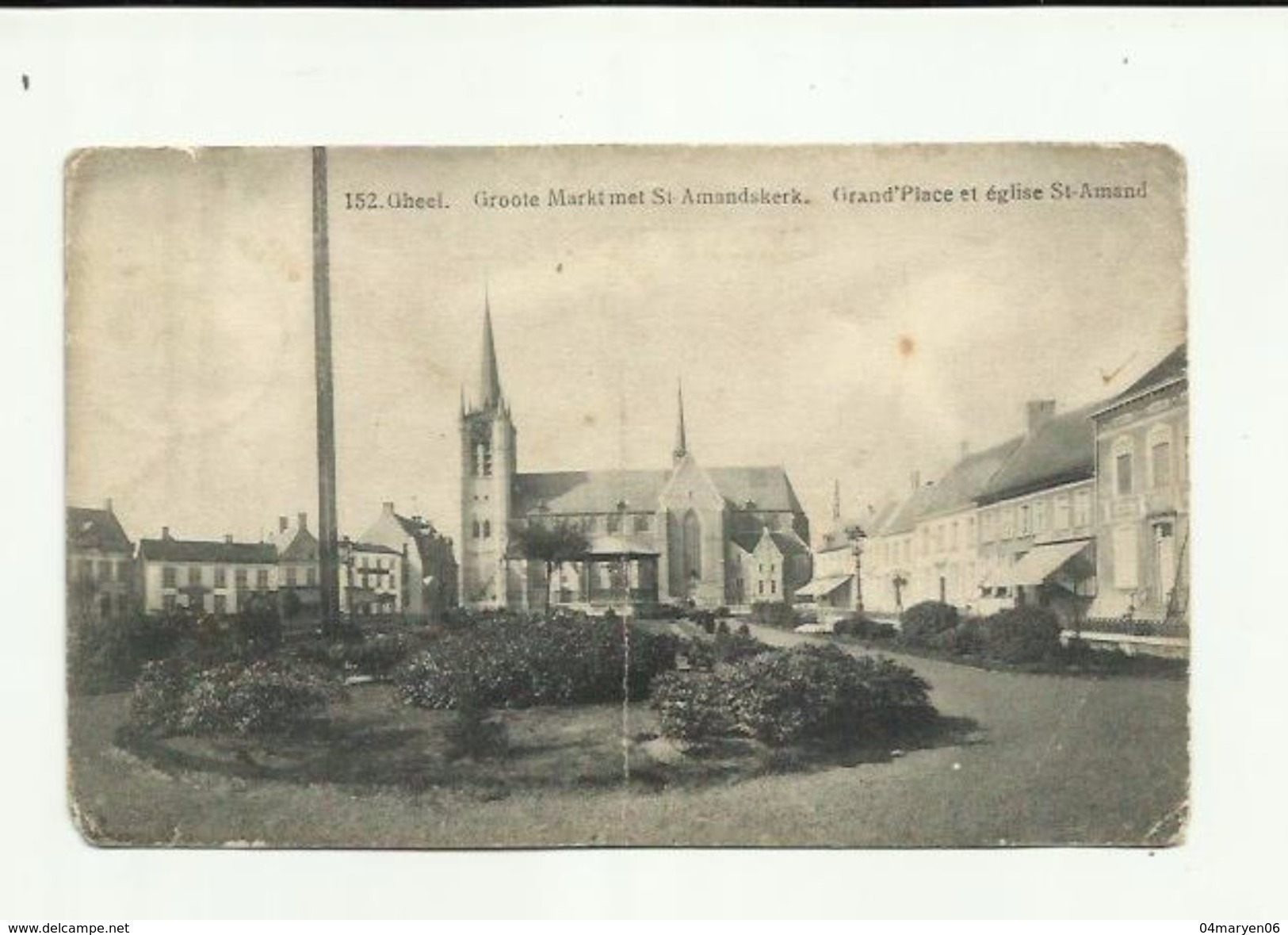 -  152. GHEEL   * ""  Groote  Markt Met St.Amandskerk. Grand'Place Et église St-Amand. - Geel