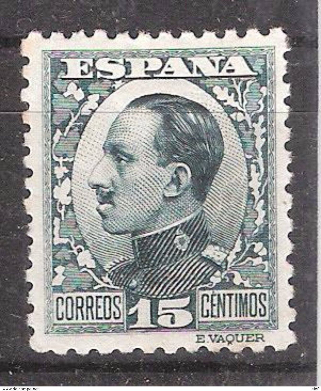 ESPAGNE / ESPANA / SPAIN / SPANIEN ,1930 Alfonso XIII ,  Yvert N° 406 , 15 C Vert Gris  ,neuf * / MH  ,TB - Unused Stamps
