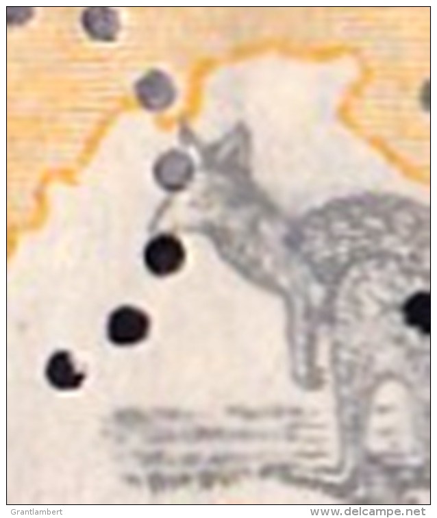 Australia 1918 Kangaroo 5/- Grey &amp; Yellow 3rd Wmk Perf OS MH - Ewe-Faced Variety - Mint Stamps