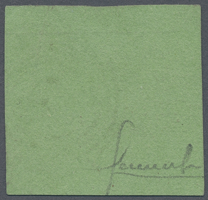 O Baden - Marken Und Briefe: 1852, 6 Kr. (dunkel)gelblichgrün Als Linke Obere Bogenecke Mit Nummernste - Autres & Non Classés