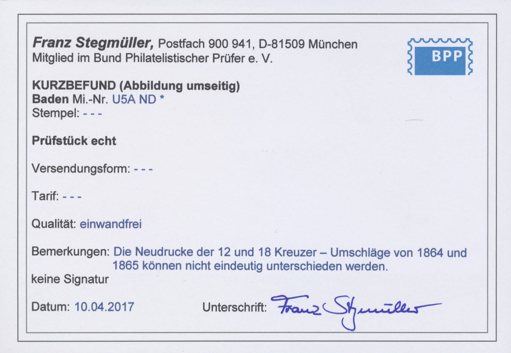 GA Baden - Ganzsachen: 1858, 12 Kr. 18 Kr. Ganzsachenumschlag Je Im Format A, Zwei Ungebrauchte Neudruc - Andere & Zonder Classificatie