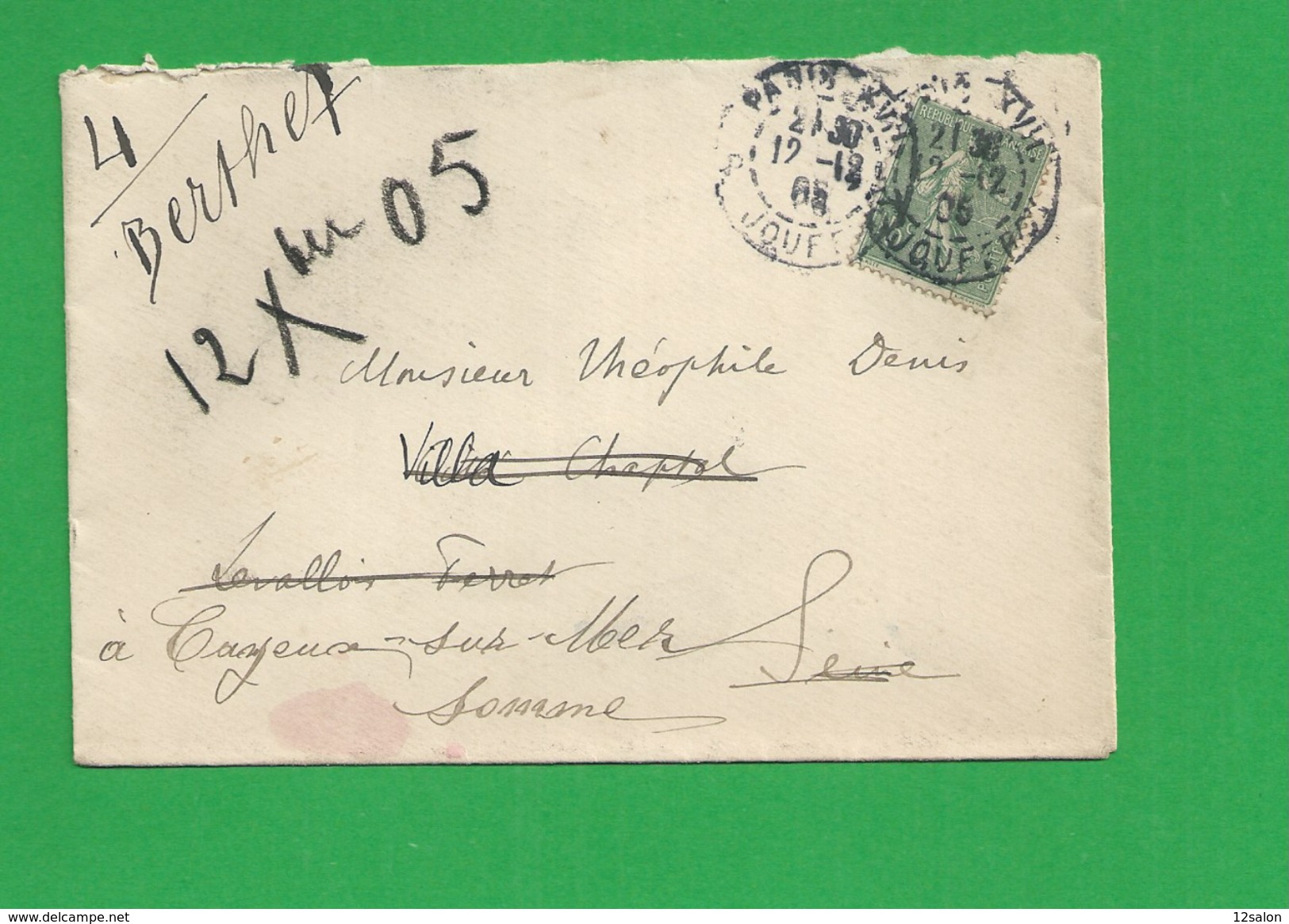 Lettre N° 129 Obl Paris - 1877-1920: Semi Modern Period