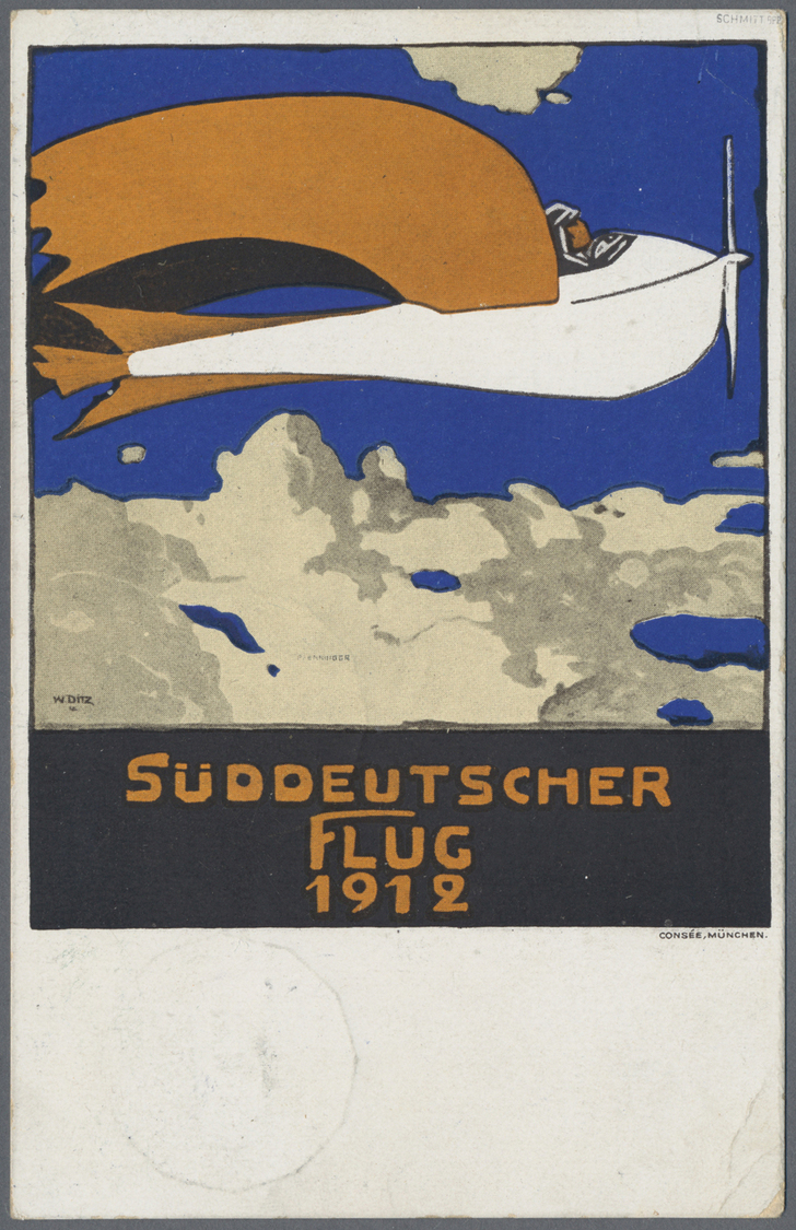 Bayern - Marken Und Briefe: 1912, Flugpostmarke BAEC Mit 5 Pf. Luitpold Und FLUGPOST / MÜNCHEN / 22. - Autres & Non Classés