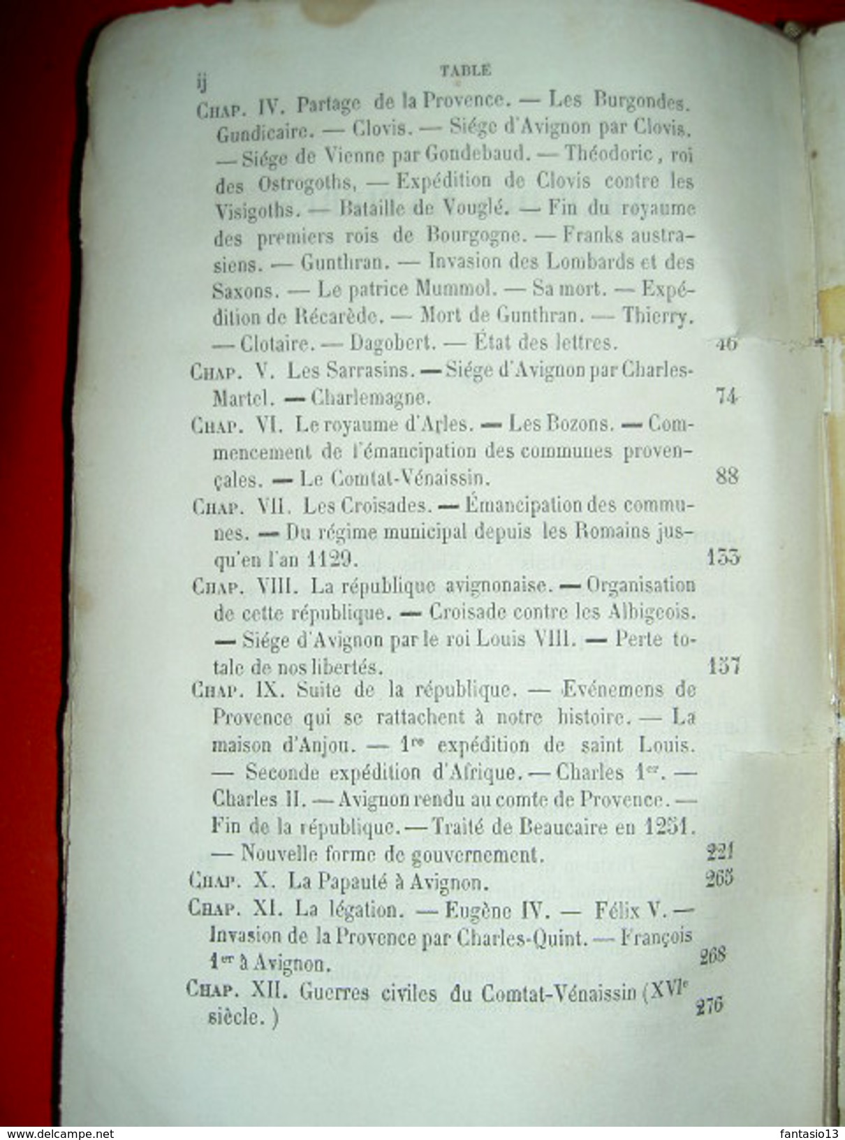 Essai sur l'Histoire de la ville d'Avignon J.-B. Joudou 1853 Villeneuve lès Avignon Bonpas Montfavet Couvents d'Avignon