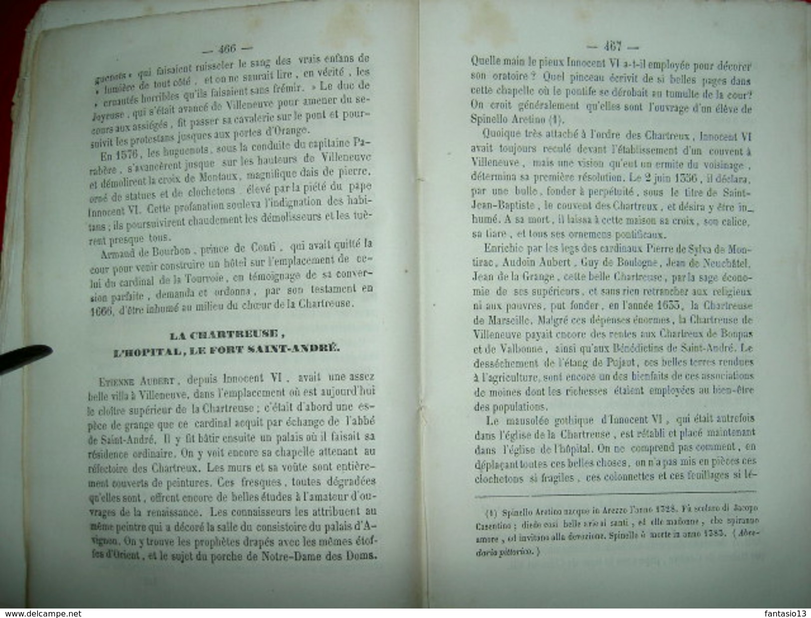 Essai sur l'Histoire de la ville d'Avignon J.-B. Joudou 1853 Villeneuve lès Avignon Bonpas Montfavet Couvents d'Avignon