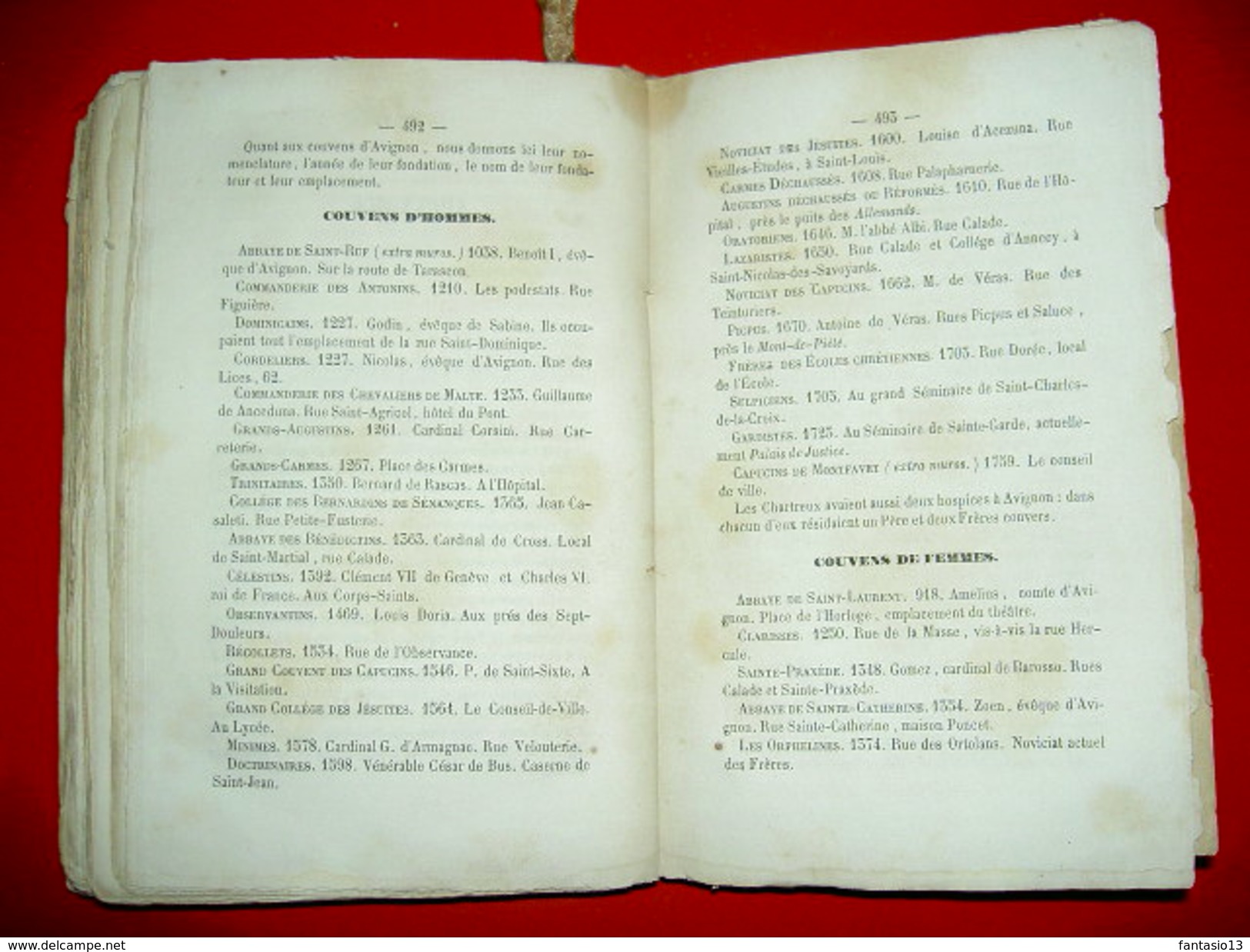 Essai sur l'Histoire de la ville d'Avignon J.-B. Joudou 1853 Villeneuve lès Avignon Bonpas Montfavet Couvents d'Avignon