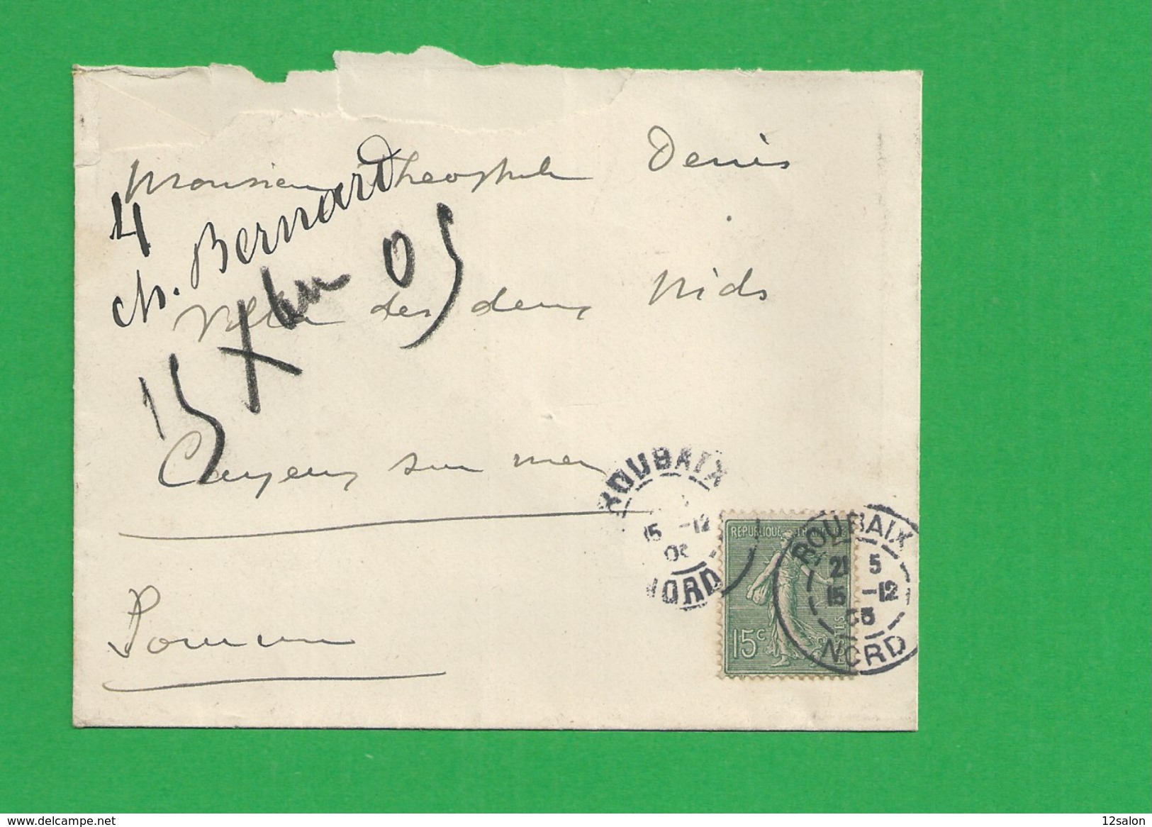 Lettre N° 129 Obl Roubaix - 1877-1920: Semi Modern Period