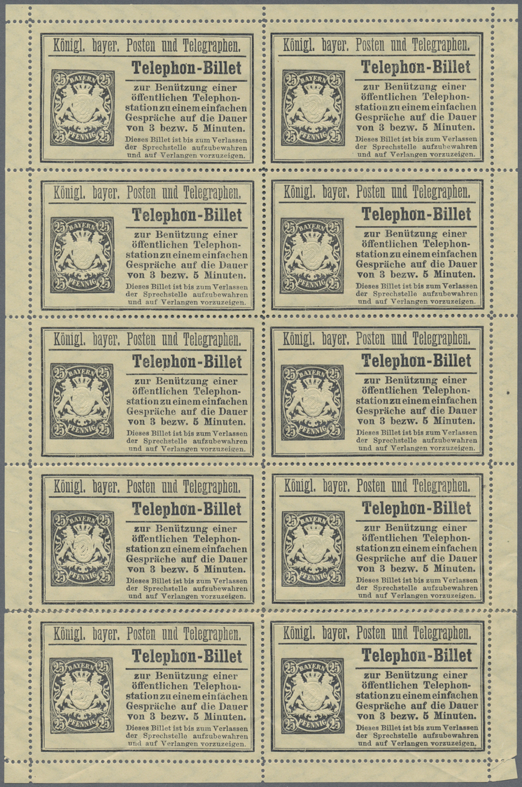 O/(*) Bayern - Ganzsachen: 1894, 20 Pfg Gestempelt Und 25 Pfg Ungebraucht Ohne Gummi Wie Verausgabt, Je Im - Autres & Non Classés