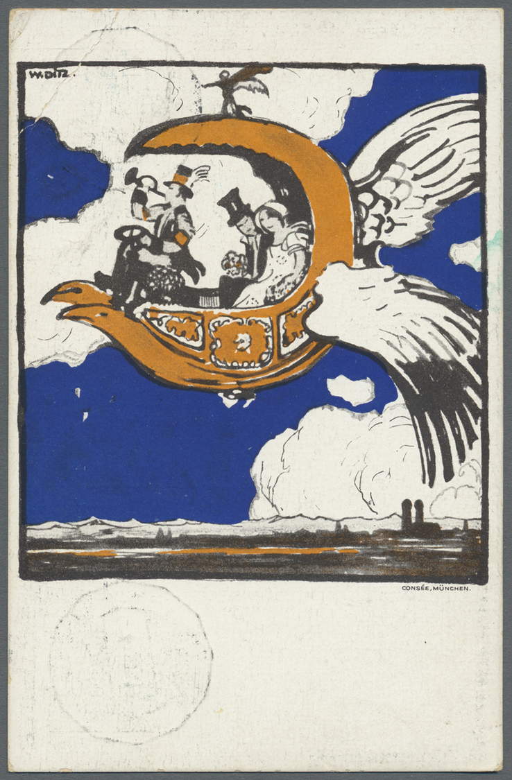 GA Bayern - Ganzsachen: 1912 (4.10.), Sonder-Flugpostkarte Luitpold 5 Pf. Grün Und Links Oben Privater - Andere & Zonder Classificatie