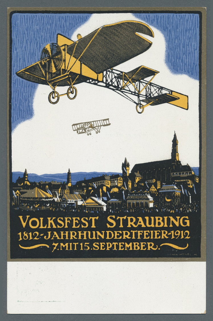 GA Bayern - Ganzsachen: 1912, Privat-Postkarte 5 Pf Luitpold "Volksfest Jahrhundertfeier, Straubing", R - Autres & Non Classés
