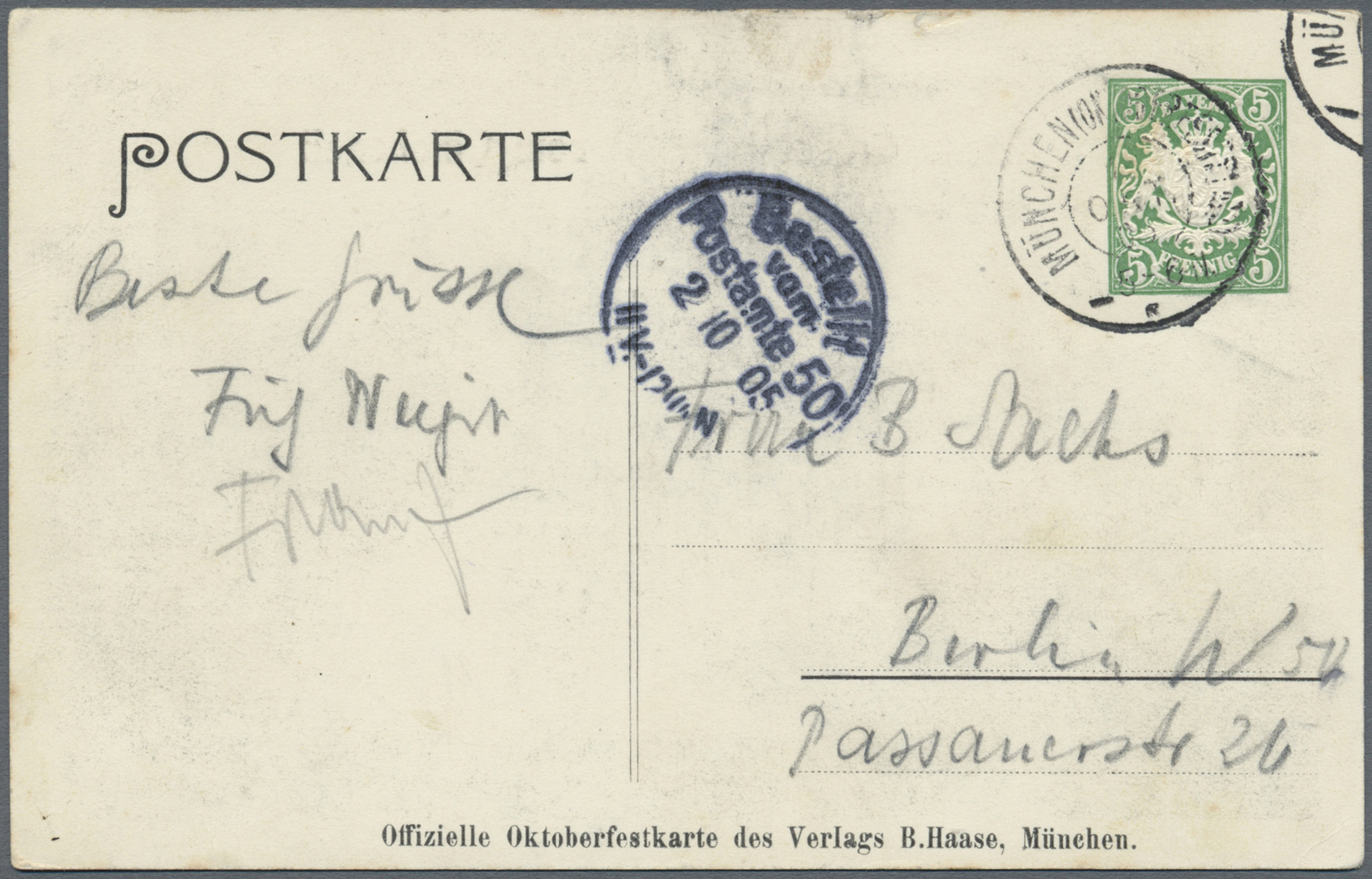 GA/Br Bayern - Besonderheiten: 1904/1912, OKTOBERFEST MÜNCHEN, neun verschiedene Karten, dabei 2 Privatpos