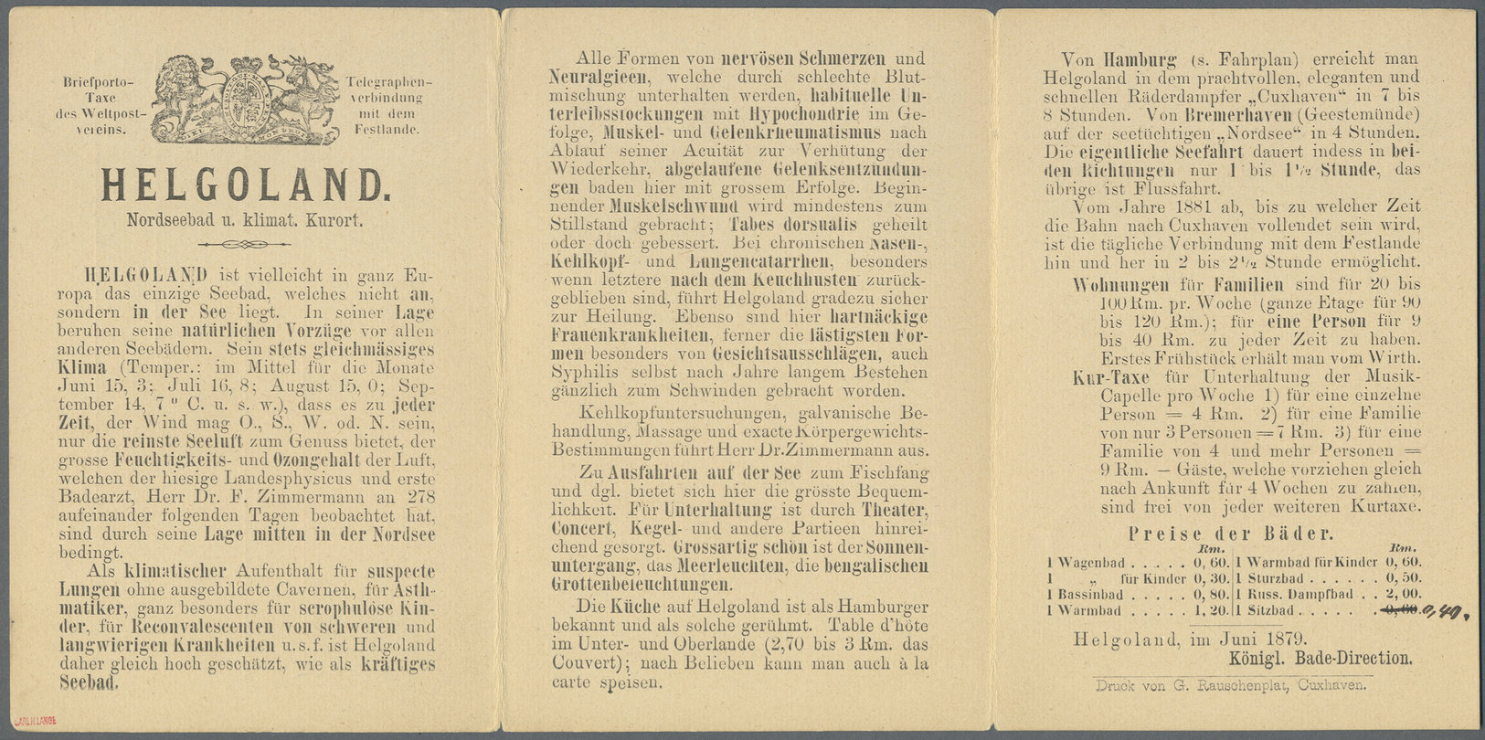 Br Helgoland - Marken Und Briefe: 1880, 3 F./5 Pfg. Freimarke Lilakarmin/grün Als Portogerechte Einzelf - Héligoland