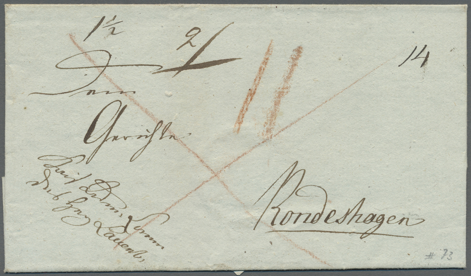 Br Lübeck - Vorphilatelie: 1810, "LUBEC.R.4" Rückseitig Auf Vorphila-Brief Nach Rondeshagen - Luebeck