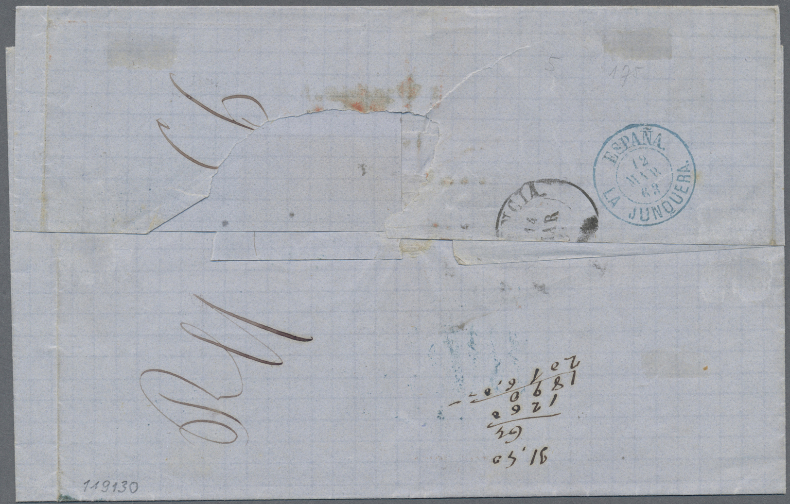 Br Preußen - Marken Und Briefe: 1863, 1 Silbergr. Karmin, Am 9.3. Auf Brief Von Aachen Nach Valencia/Sp - Andere & Zonder Classificatie