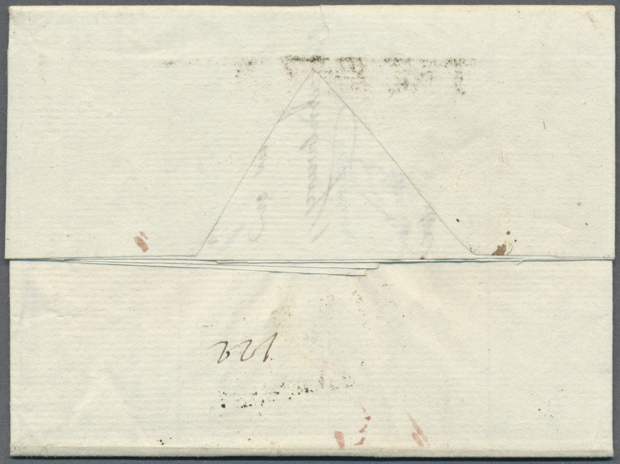 Br Sachsen - Vorphilatelie: 1801, Incoming Mail, Faltbrief Mit L2 BILBAO VIZCAIA Und Diversen Taxen Nac - Vorphilatelie