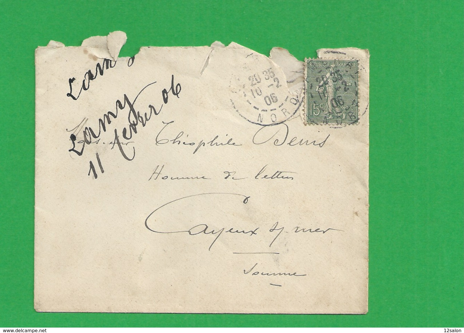 Lettre N° 129 Obl Cambrai - 1877-1920: Période Semi Moderne