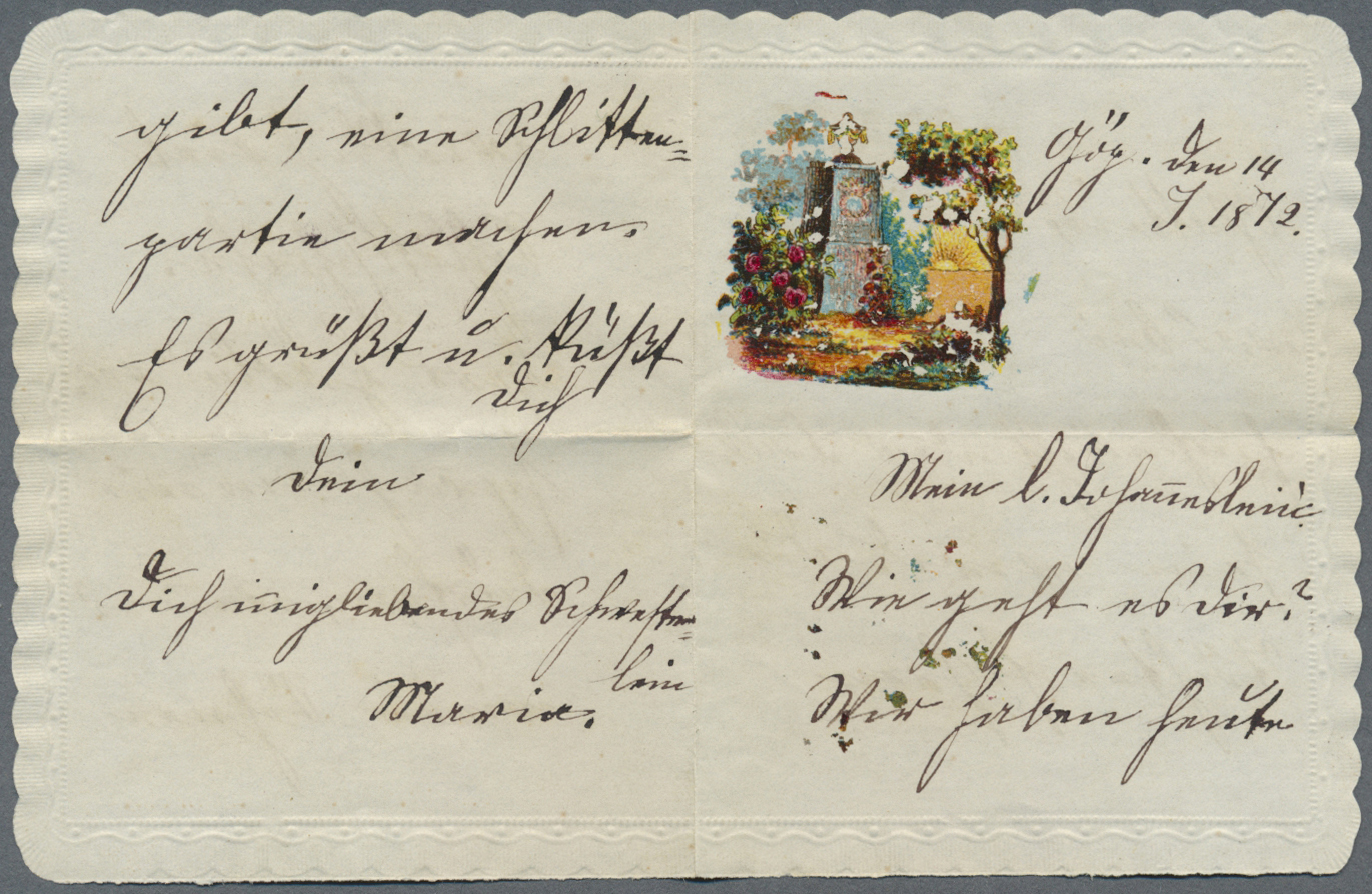 GA Württemberg - Marken Und Briefe: 1872, GA-Umschlag 3 Kr. Mit Ovalausgabe 7 Kr. Von Schorndorf Nach J - Andere & Zonder Classificatie