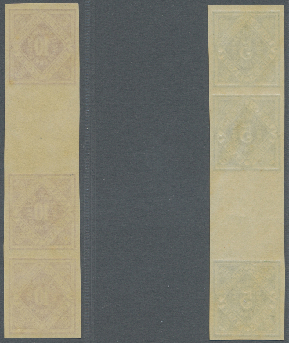 ** Württemberg - Marken Und Briefe: 1875, Dienstmarken 10 Pf. Karminrot Und 1890, 5 Pf. Dunkelgrün Je I - Andere & Zonder Classificatie