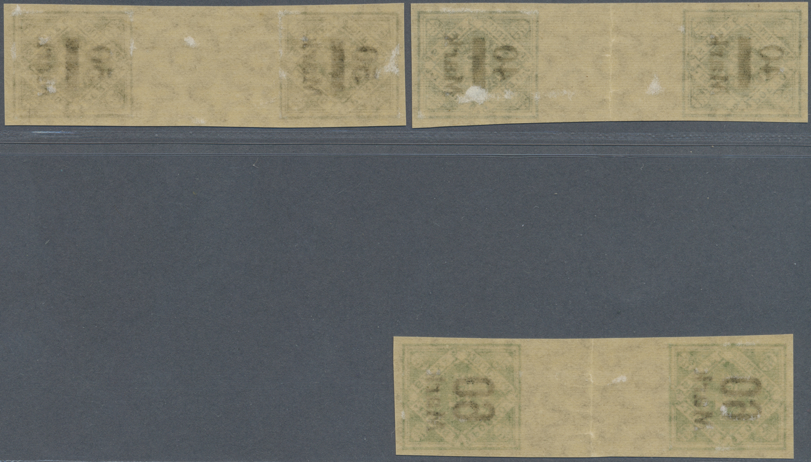 ** Württemberg - Marken Und Briefe: 1922, Dienst-Aufdruckmarken "5 Mark" Bis "400 Mark" Senkrechte Unge - Autres & Non Classés