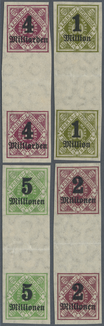 ** Württemberg - Marken Und Briefe: 1923, Dienst-Aufdruckmarken "1000 Mark" Bis "10 Mrd." Dreizehn Senk - Andere & Zonder Classificatie