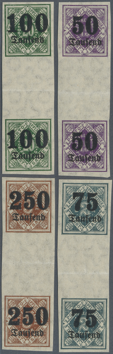 ** Württemberg - Marken Und Briefe: 1923, Dienst-Aufdruckmarken "1000 Mark" Bis "10 Mrd." Dreizehn Senk - Andere & Zonder Classificatie