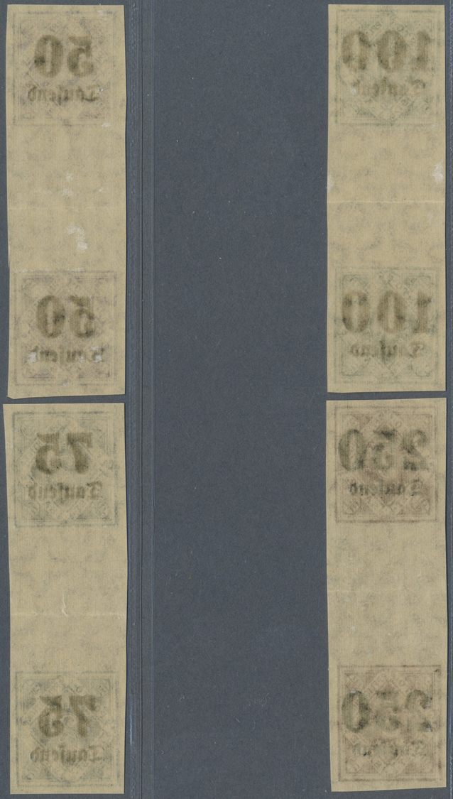 ** Württemberg - Marken und Briefe: 1923, Dienst-Aufdruckmarken "1000 Mark" bis "10 Mrd." dreizehn senk