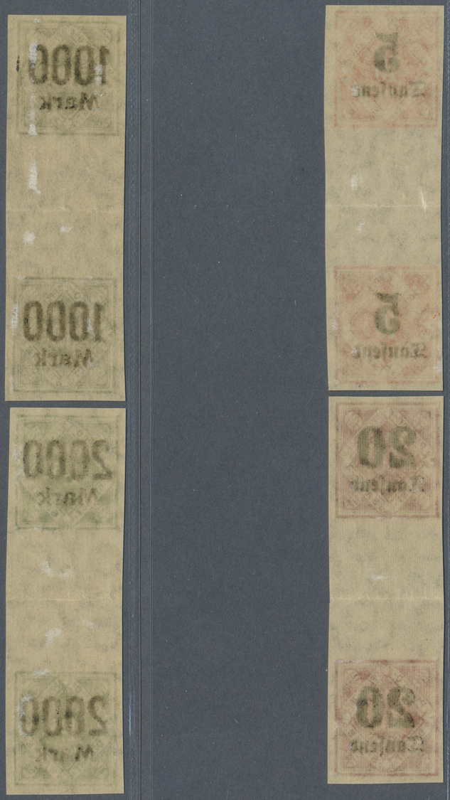 ** Württemberg - Marken und Briefe: 1923, Dienst-Aufdruckmarken "1000 Mark" bis "10 Mrd." dreizehn senk