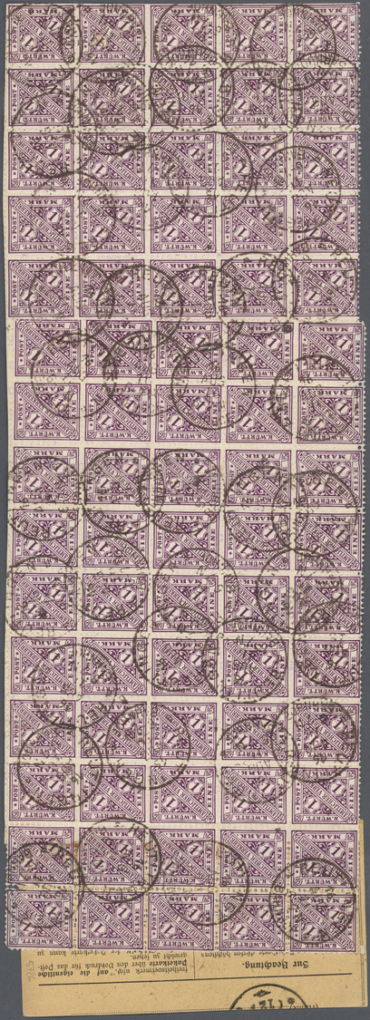 Br Württemberg - Marken Und Briefe: 1906, MASSENFRANKATUR 126 Stück Der Dienstmarke 1 Mark Schwarzrotvi - Andere & Zonder Classificatie