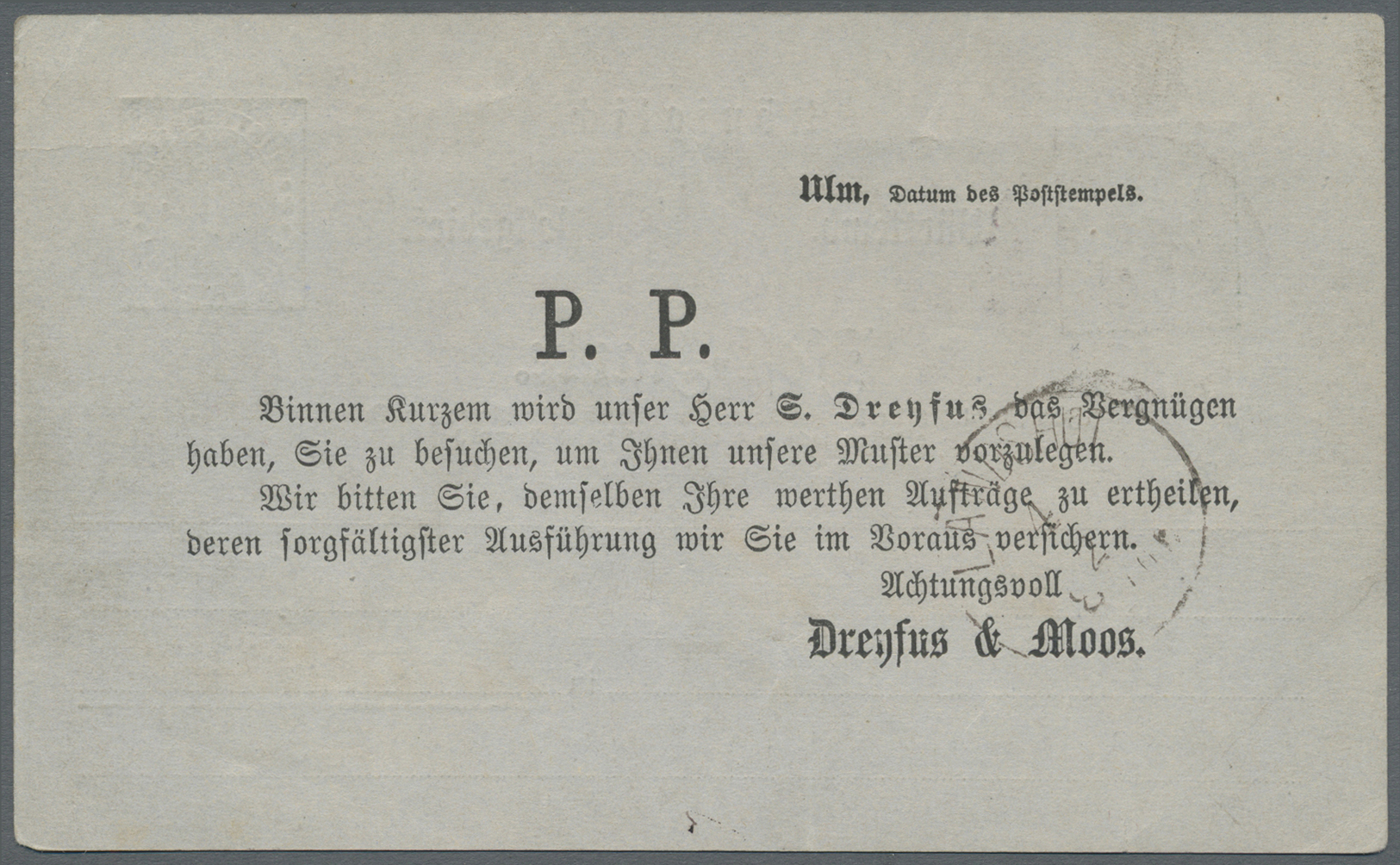 GA Württemberg - Ganzsachen: 1872, Postkarten-Aufbrauchs-UNIKAT 1 Kr Grün Mit Amtlichem Überdruck In Gr - Andere & Zonder Classificatie