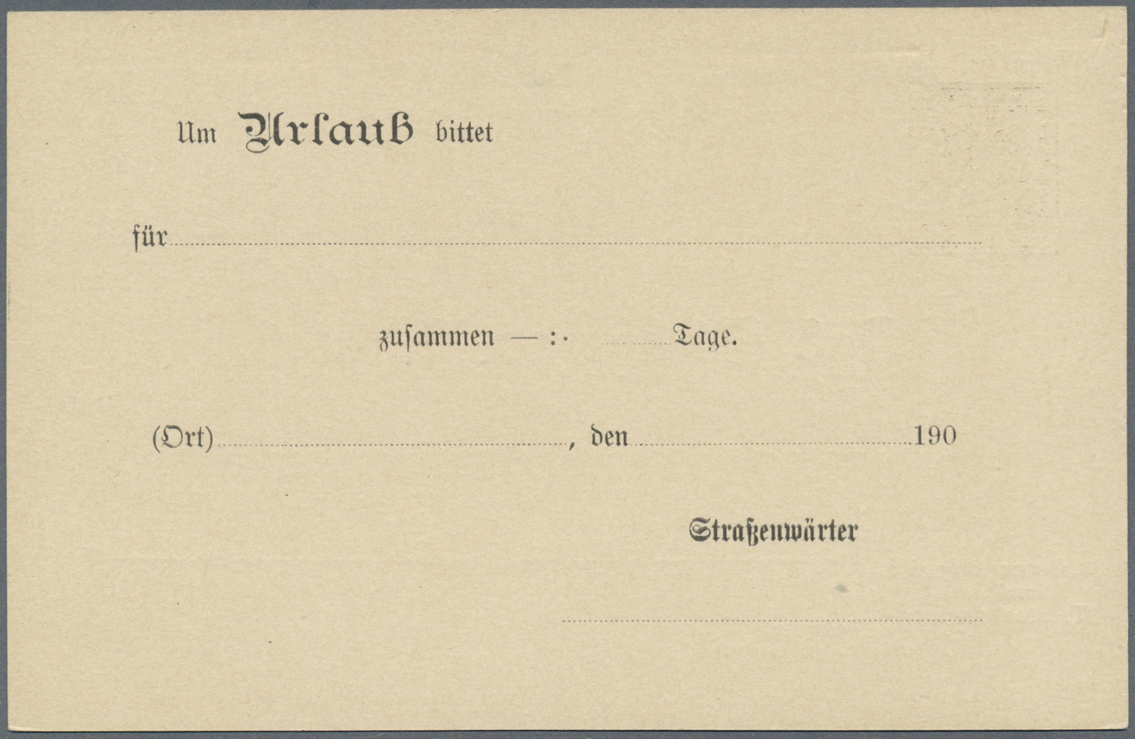 GA Württemberg - Ganzsachen: 1908. Aufbrauch-Dienstpostkarte 3 Pf Braun Neben 2 Pf Grün "Kgl. Straßenme - Andere & Zonder Classificatie