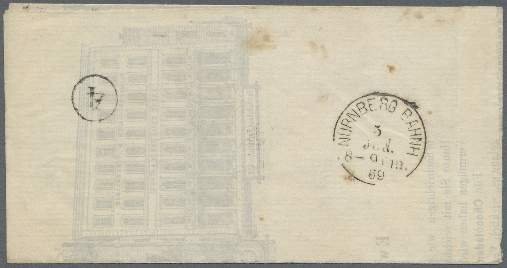 Br Norddeutscher Bund - Marken Und Briefe: 1869, 1/3 Groschen Gezähnt Auf Drucksache Mit Innenseitig Gr - Andere & Zonder Classificatie