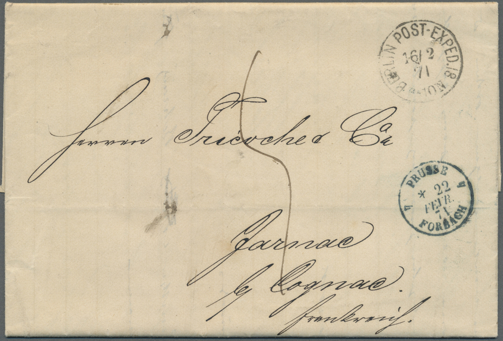 Br Norddeutscher Bund - Marken Und Briefe: 1870/1871, 3 Briefe Aus Gleicher Korrespondenz Ab BERLIN POS - Sonstige & Ohne Zuordnung