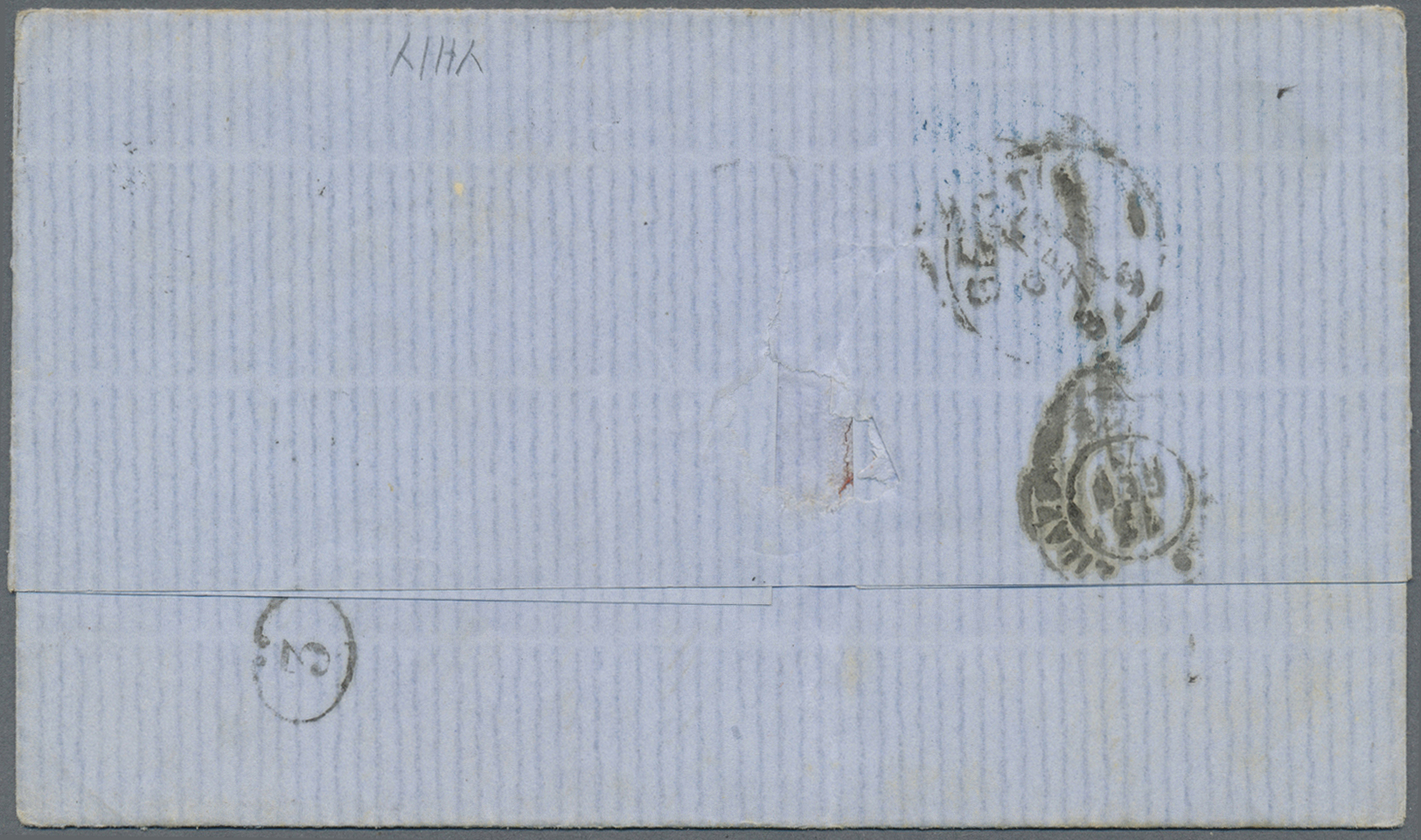 Br Elsass-Lothringen - Besonderheiten: 1871, Forwarded Brief Aus Dem Besetzten Elsaß Mit Ovalem Firmen - Autres & Non Classés