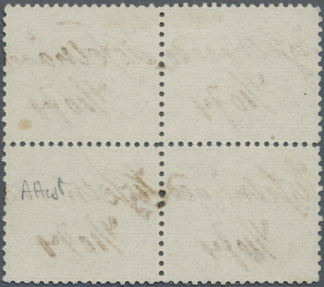 ~/ Deutsches Reich - Brustschild: 1872, 10 Groschen Grau Innendienst Im Viererblock, Handschriftlich En - Ongebruikt