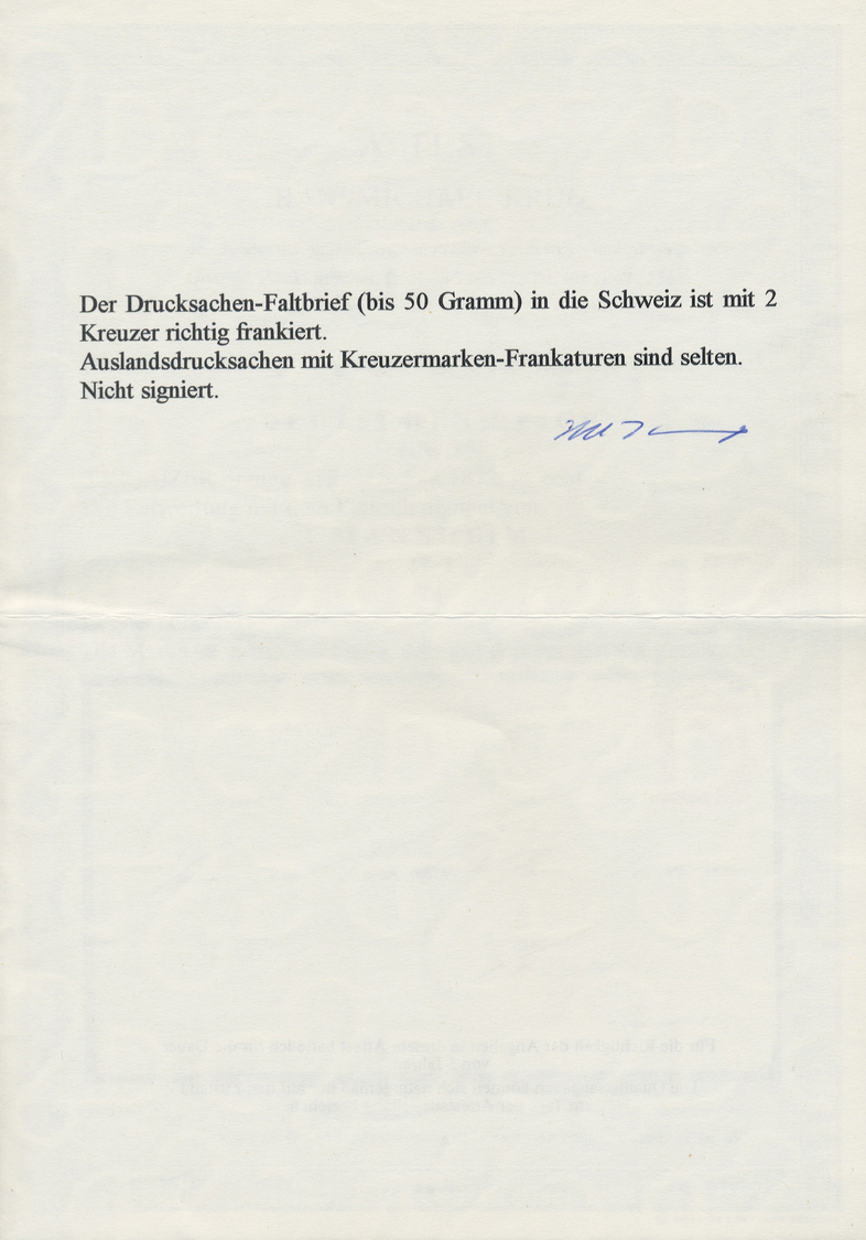 Br Deutsches Reich - Brustschild: 1872: 2 Kr. Orange, Auf Weißer Auslandsdrucksache (voller Inhalt) In - Neufs