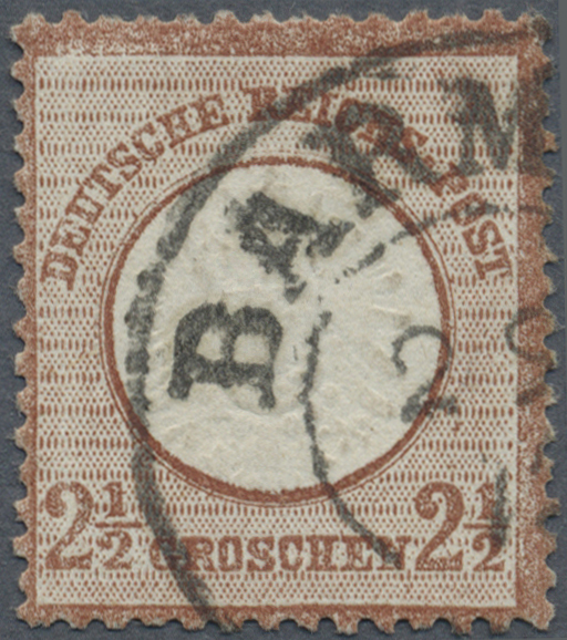 O Deutsches Reich - Brustschild: 1872, 2 1/2 Groschen (lebhaft)braun Sauber Entwertet Mit K2 Barmen, D - Neufs