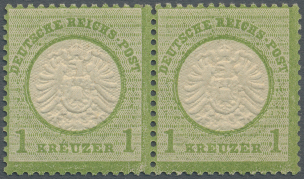 **/ Deutsches Reich - Brustschild: 1872, Großer Brustschild 1 Kr. Grün, Ungefaltetes Postfrisches Luxus- - Ongebruikt