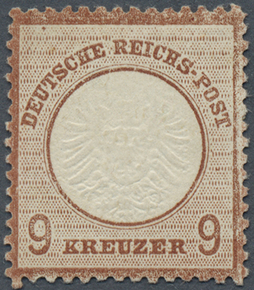 * Deutsches Reich - Brustschild: 1872, 9 Kr. Großer Schild, Lilabraun. Die Ungebrauchte Marke Hat Orig - Ongebruikt